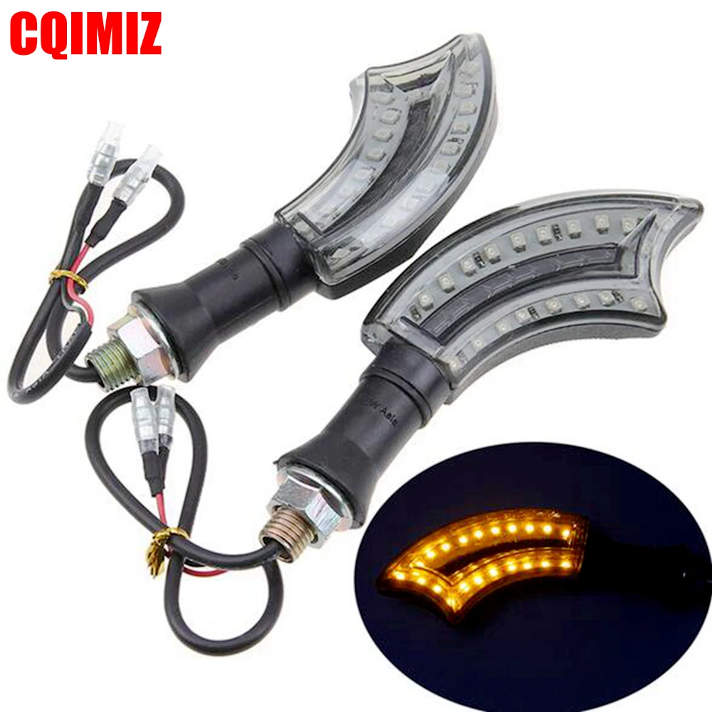 12V LED Knife Shape Motorcycle Blinker Turn Signal Light Turn Signal Lamp Steering Cornering Direction Indicator