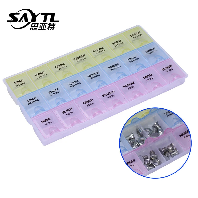 Storage Box 21 Slots Nail Ornaments Small Items Earrings Beads Jewelry Accessories Storage Case Organizer Screw Container DIY