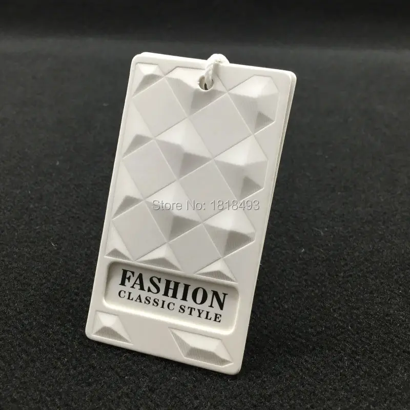 Customized top quality clothing embossed tags/garment shape cutting paper tag printing/clothing label/main label 1000 pcs a lot