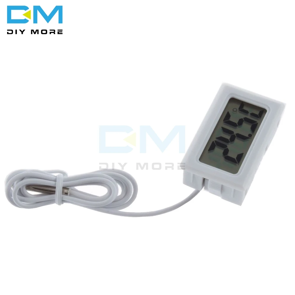 1M 3M 5M Mini Digital LCD Display Probe Fridge Freezer Thermometer Sensor Thermometer Thermograph For Aquarium Refrigerator Kit