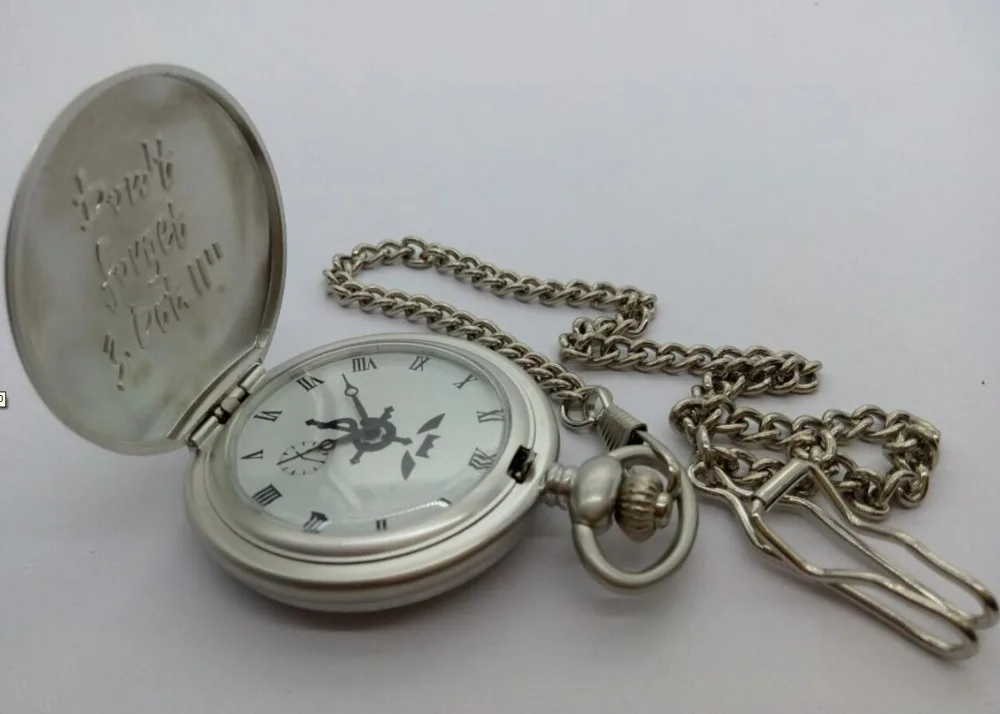 full metal Alchemist men gift quartz Good quality steampunk FOB chain pocket watches 10pcs/lot