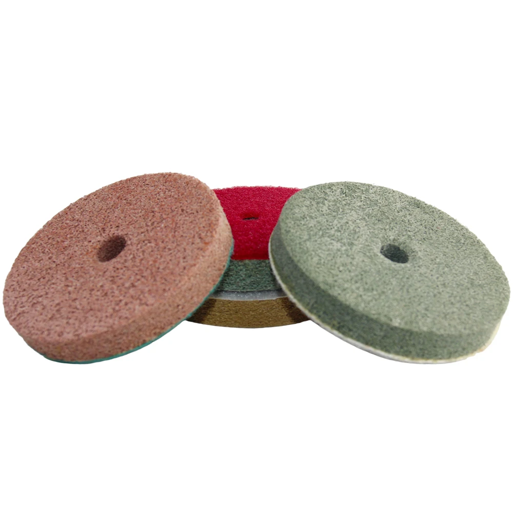 100mm Sponge Granite 4 Inch Sponge Diamond Polishing Pad For for Marble Artificial Stone