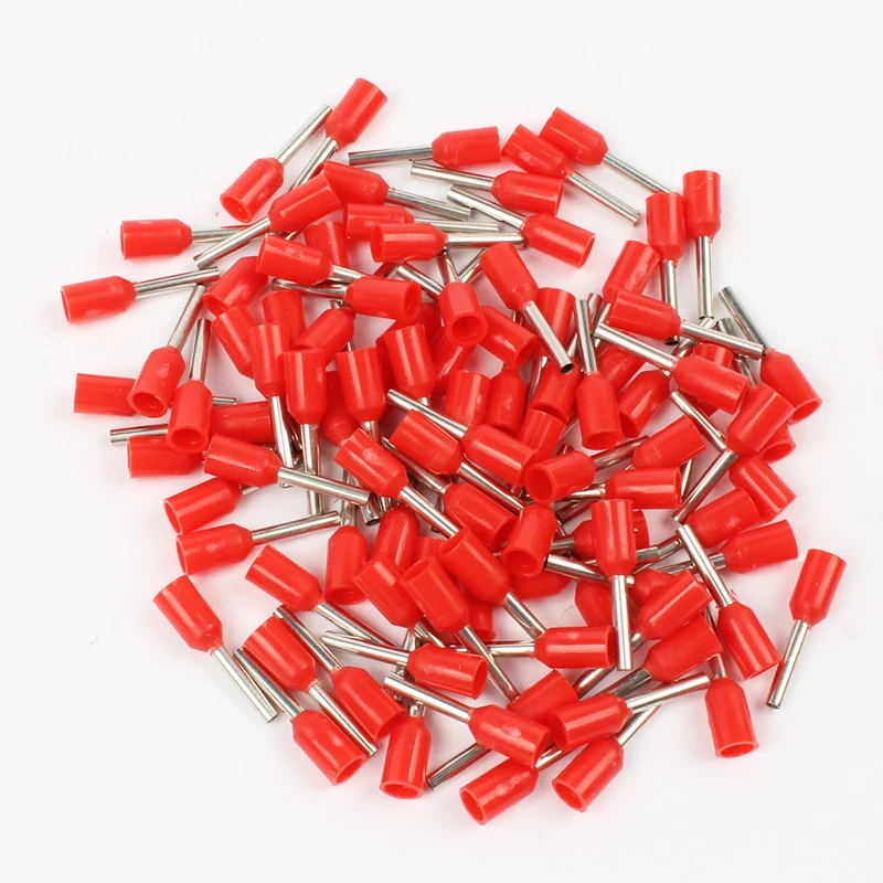 Dianqi E7508 100 Stks/pak Buis Isolerende Geïsoleerde Terminals 0.75MM2 Kabel Draad Connector Isolerende Crimp Terminal Connector E-