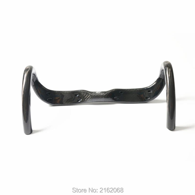 Neuester kompakter Typ Racing Rennrad glänzend matt 3K Vollcarbon-Fahrradlenker Carbon gebogener Stange 31,8 * 380-440 mm – Detail 6