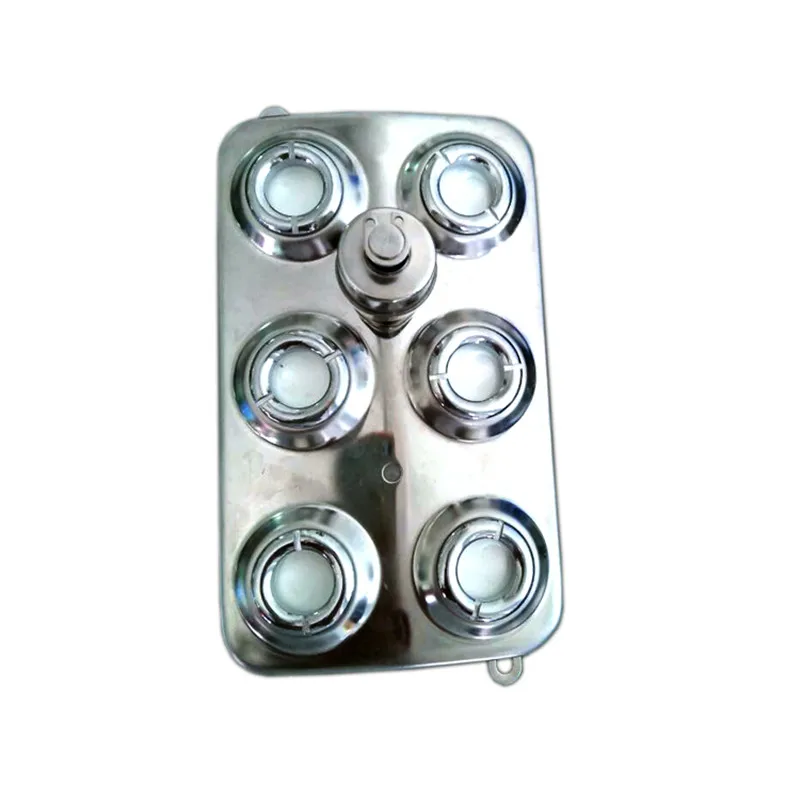 Atomizador Industrial ultrasónico DC36-48V, humidificador de acero inoxidable de 6 cabezales, fabricante de niebla sin fuente de alimentación