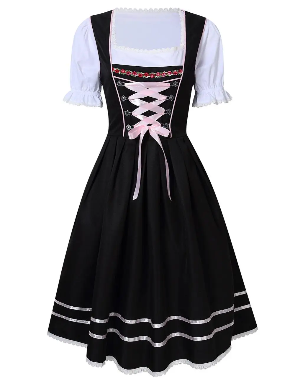 Plus Size Fashion Oktoberfest Costume Bavarian Beer Girl Maid Costume German Wench Maiden Dirndl Lederhosen Fancy Dress