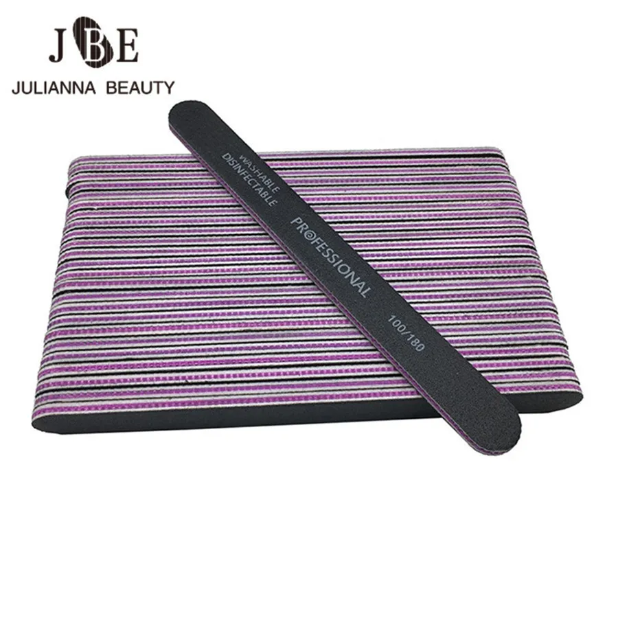 

50 pcs/Lot Professional Thick Sandpaper Nail Files Sanding Nail Buffer Salon Sandpaper Nail Files Black DIY Glitter Tools