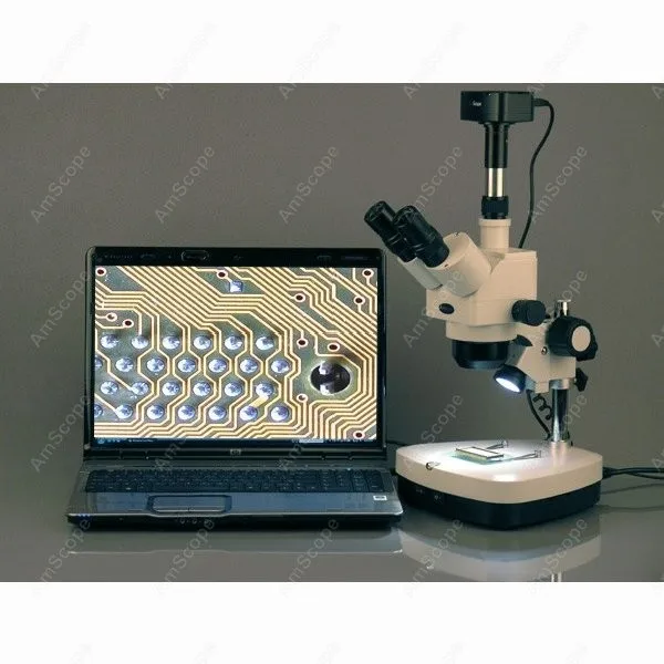 Stereo Zoom Microscopio Dual Halogen-AmScope Forniture 5X-80X Stereo Zoom Microscopio Dual Halogen + 10MP Fotocamera Digitale