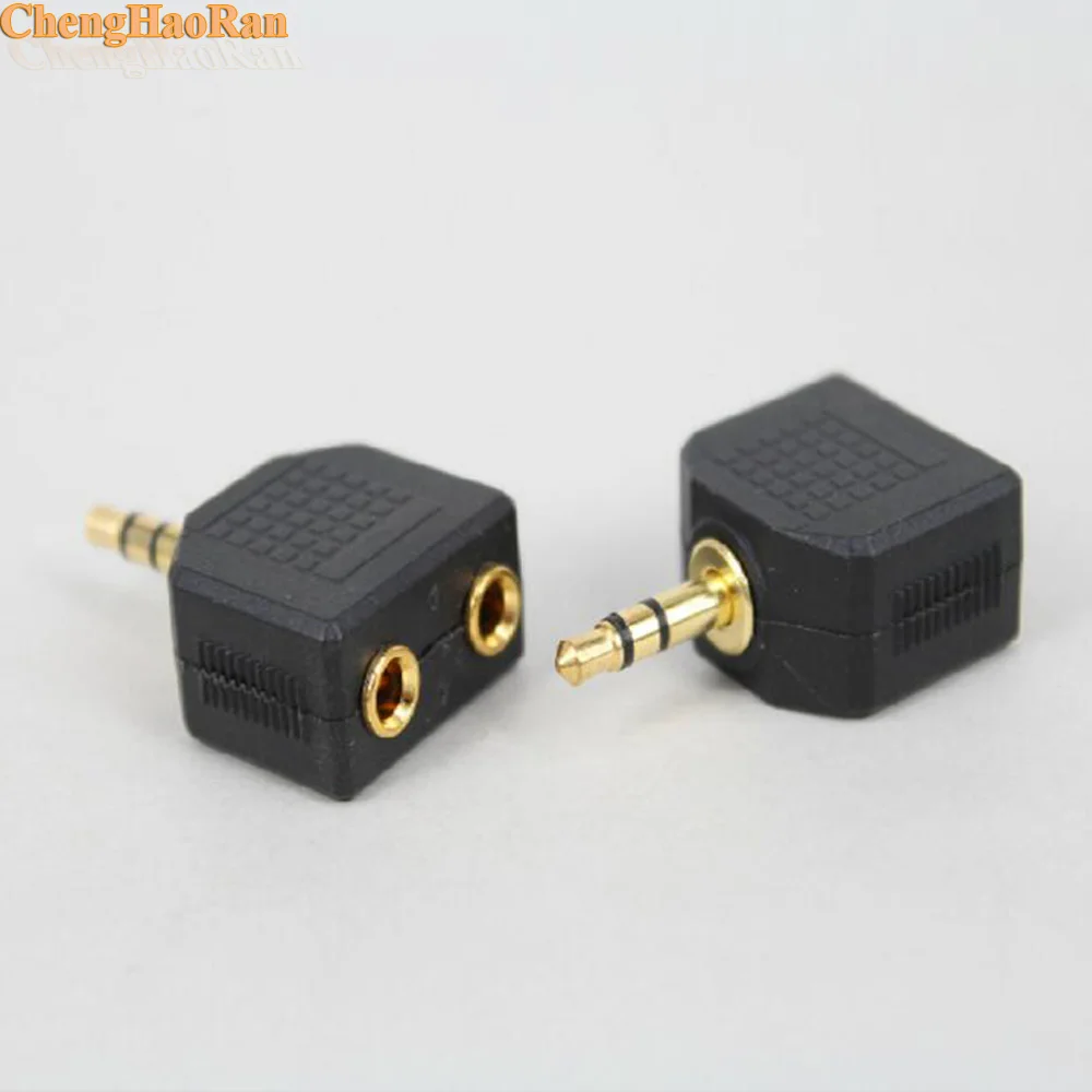 ChengHaoRan 1pcs 3.5mm to 3.5mm 1 Male to 2 Female 1 to 2 Audio Splitter Adapter for Computer Speaker Earphone Headphone