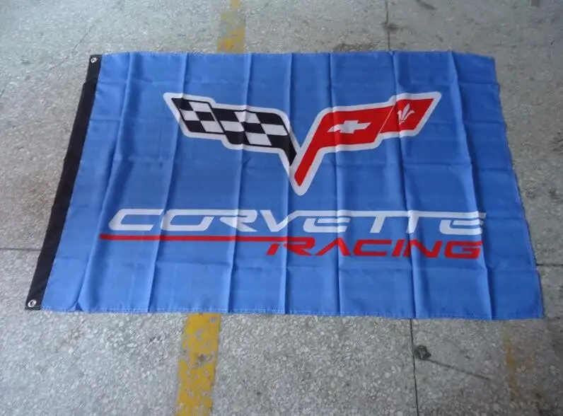 

corvette blue flag ,corvette blue banner,90X150CM size,100% polyster,