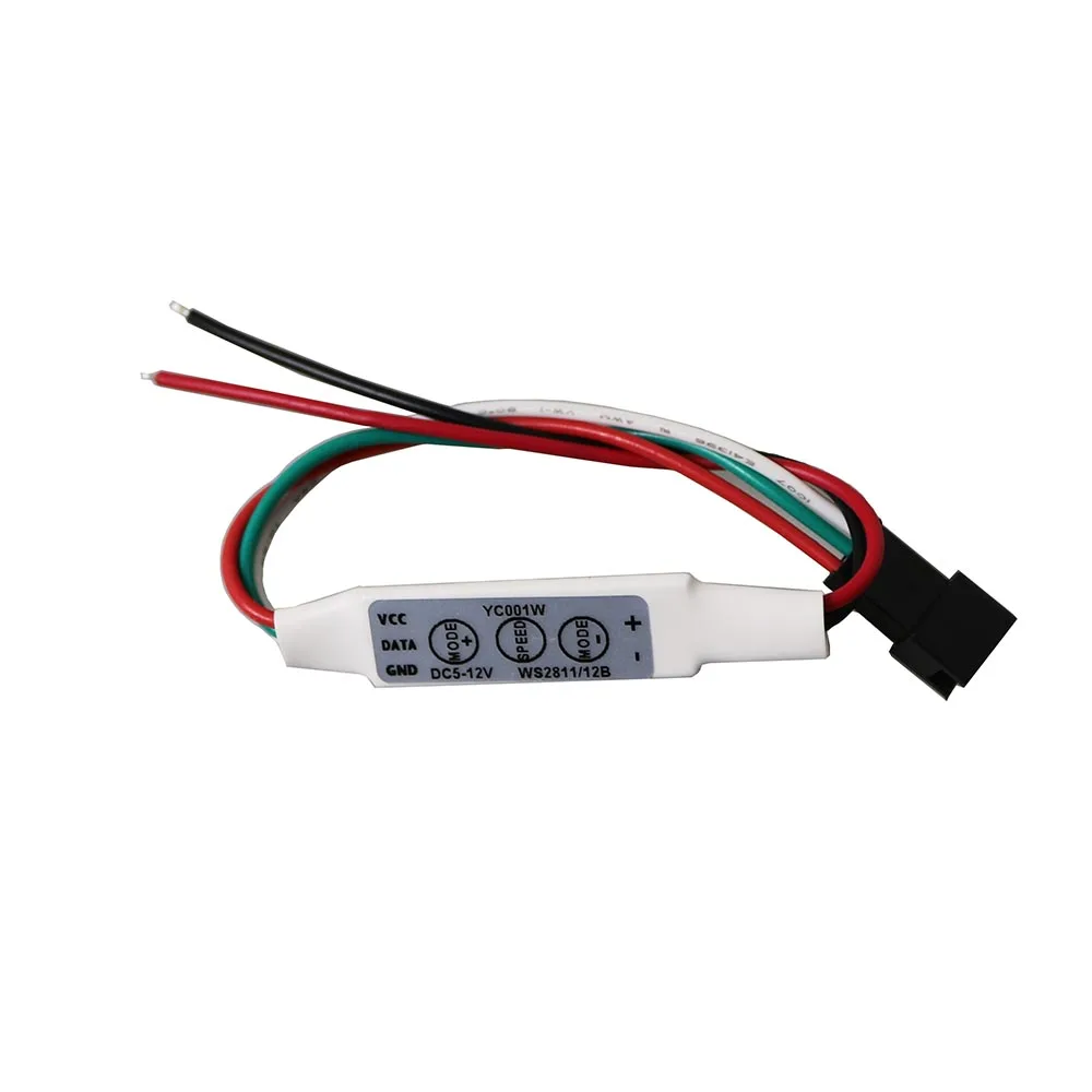 

3PIN 3 Key Mini RGB Controller Micro-Controller for DC5-24V Pixels Dream Color WS2811 WS2812B LED Strip to 2048 pixels 1-100PCS