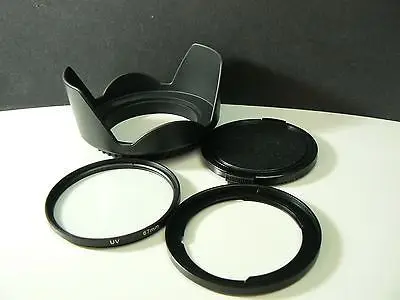 

4 in 1 67MM Adapter Ring+Lens Cap+lens Hood+UV Filter For 67mm SX30 IS SX20 SX10 67mm UV Filter / Lens Hood FA-DC67A