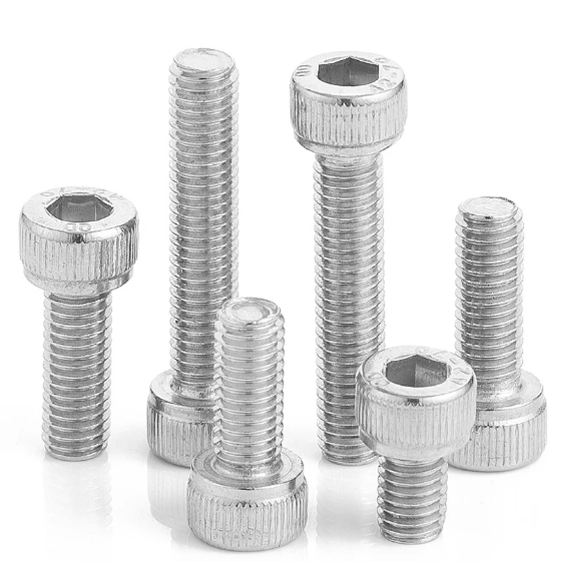 20pcs M3 M4 M5 6/10/16/20/25/30/40mm DIN912 A2-70 304 Stainless Steel Hexagon Socket Head Cap Screws Hex Cylindrical head Bolts