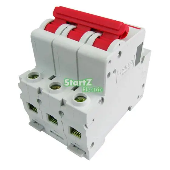 16A 3P "C" Curvers 6KA Miniature Circuit Breaker DZ47S DELIXI MCB