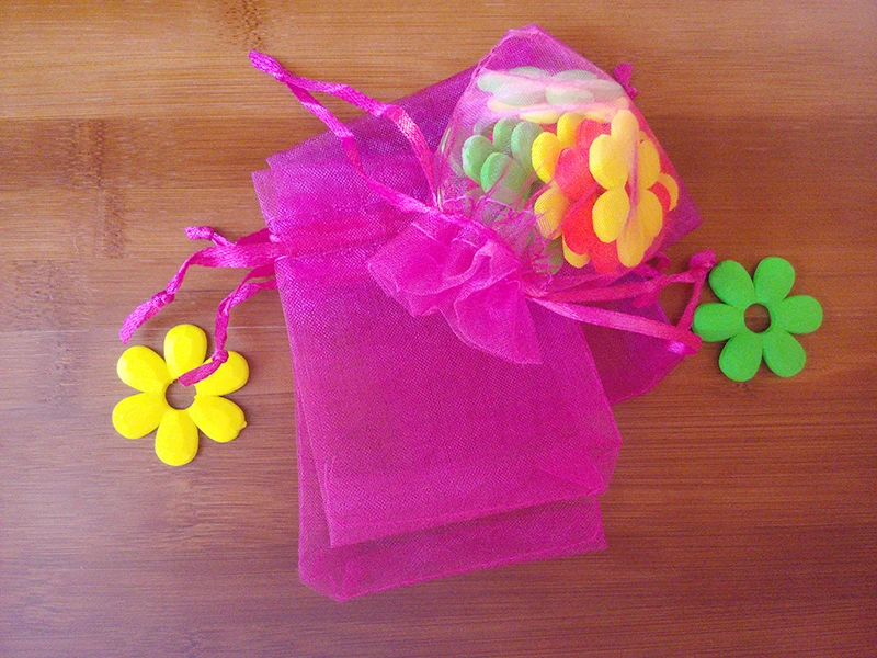 

20*30cm 5000pcs Organza Bag rose Red Drawstring bag jewelry packaging bags for tea/gift/food/candy small transparent Yarn bag