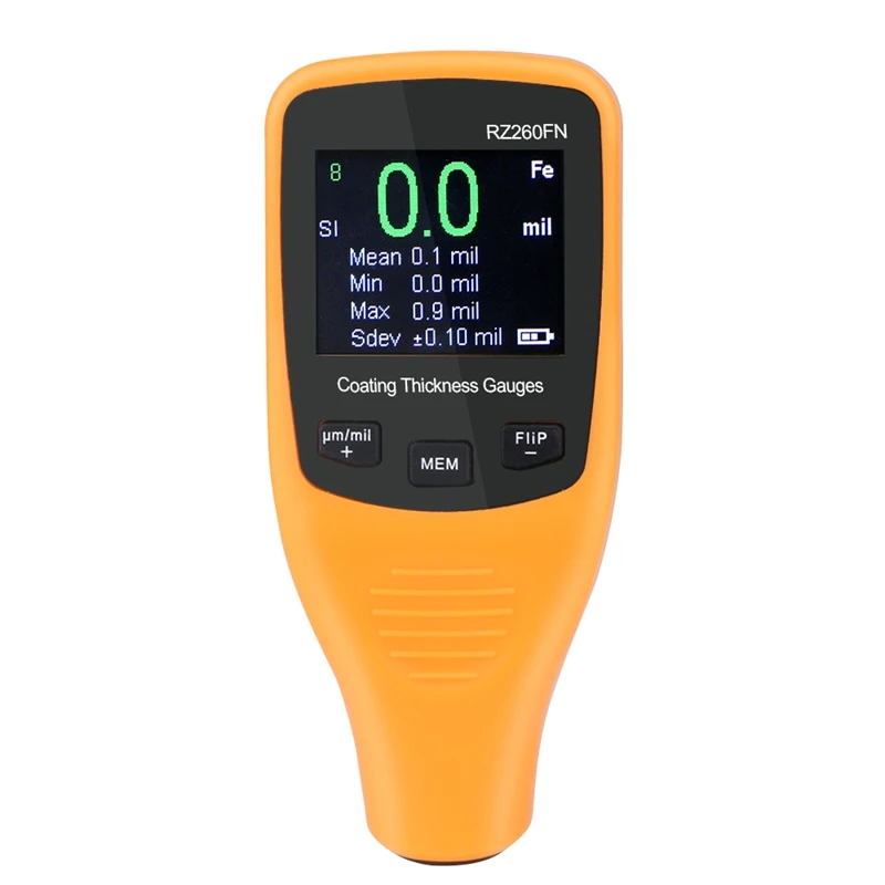 Portable Paint Thickness Gauge Car Body Tester Detailing Tool Auto Coating Thickness Gauge Car Paint Meter 50mil 1250um Tester