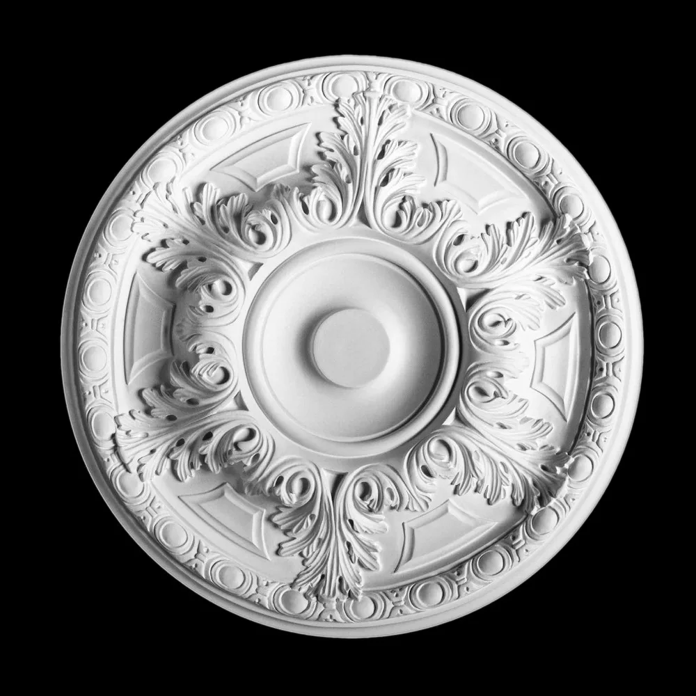 Chandelier Ceiling Plate Decor Ceiling Rosette PU Decorative Ceiling Rose Pendent Lamp Base Panel Medallion