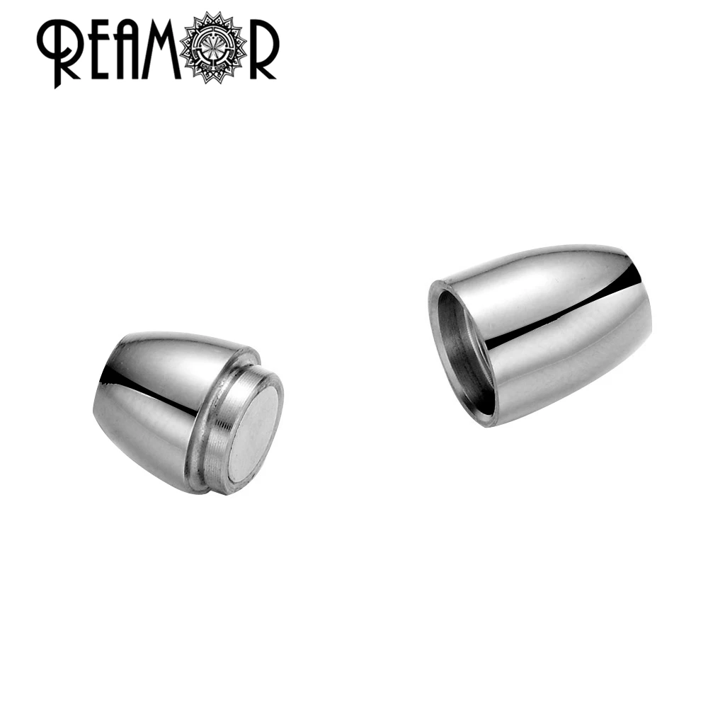 REAMOR 316l Stainless Steel 5mm Magnet Hook Magnetic Clasp Jewelry Findings Women Men Bracelet Clasp DIY Jewelry Wholesale