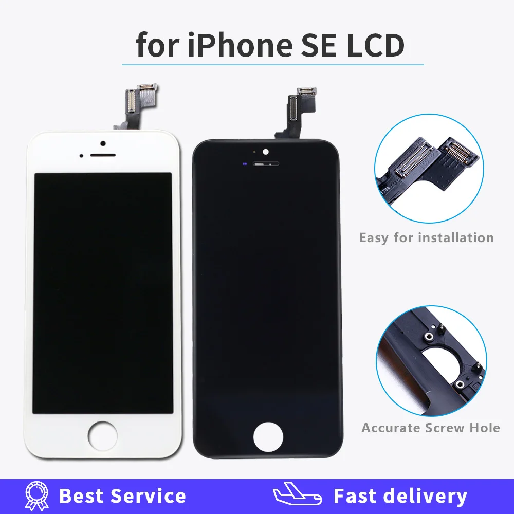 AAAA Quality OEM LCD Display For iPhone SE Touch Screen Digitizer Assembly A1723 A1662 A1724 Replacement LCD + glue tools