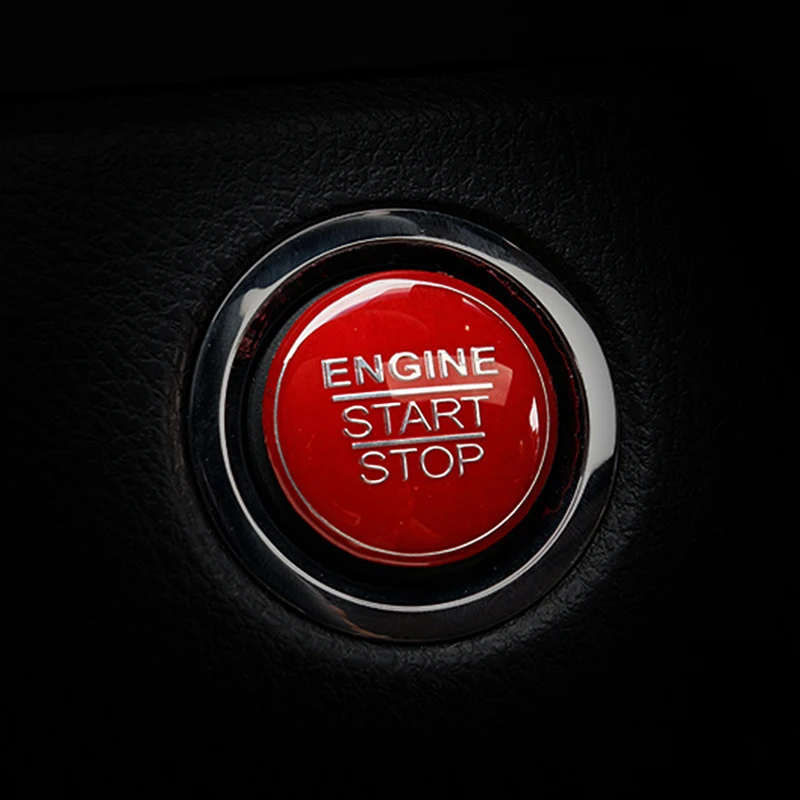 Car Engine Start Stop Button Sticker Cap Trim Cover For 2018 Toyota Camry XV70 Car Interior Accessories 1pcs