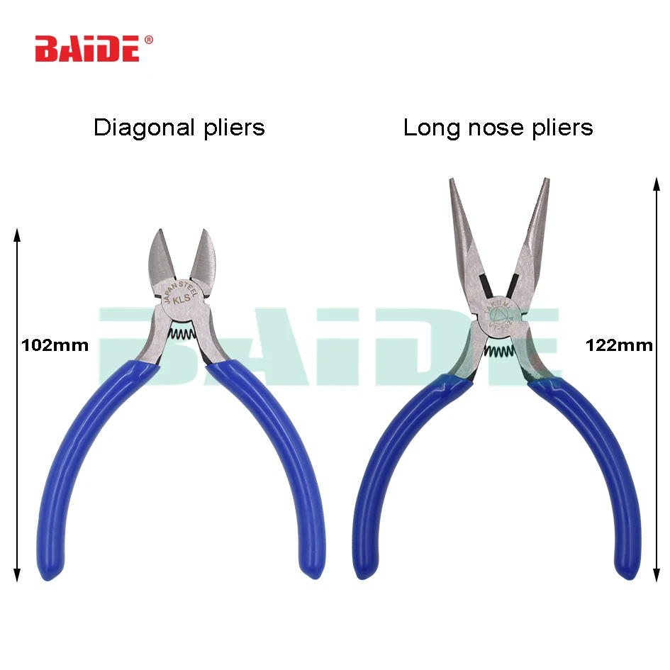 Wholesale 45# steel Multi Functional Diagonal pliers Cut line Oblique nose pincers Wire nipper Long nose pliers Tool 100pcs/lot