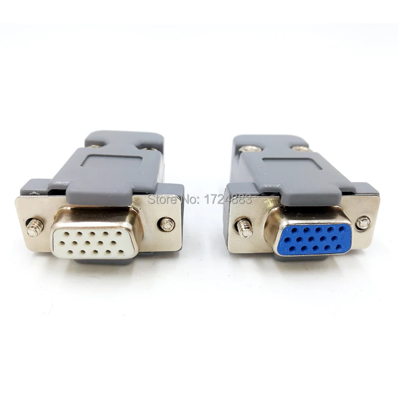 DB15 connector VGA Plug D type 15 pin hole port socket adapter female&Male Screw installation + shell DP15