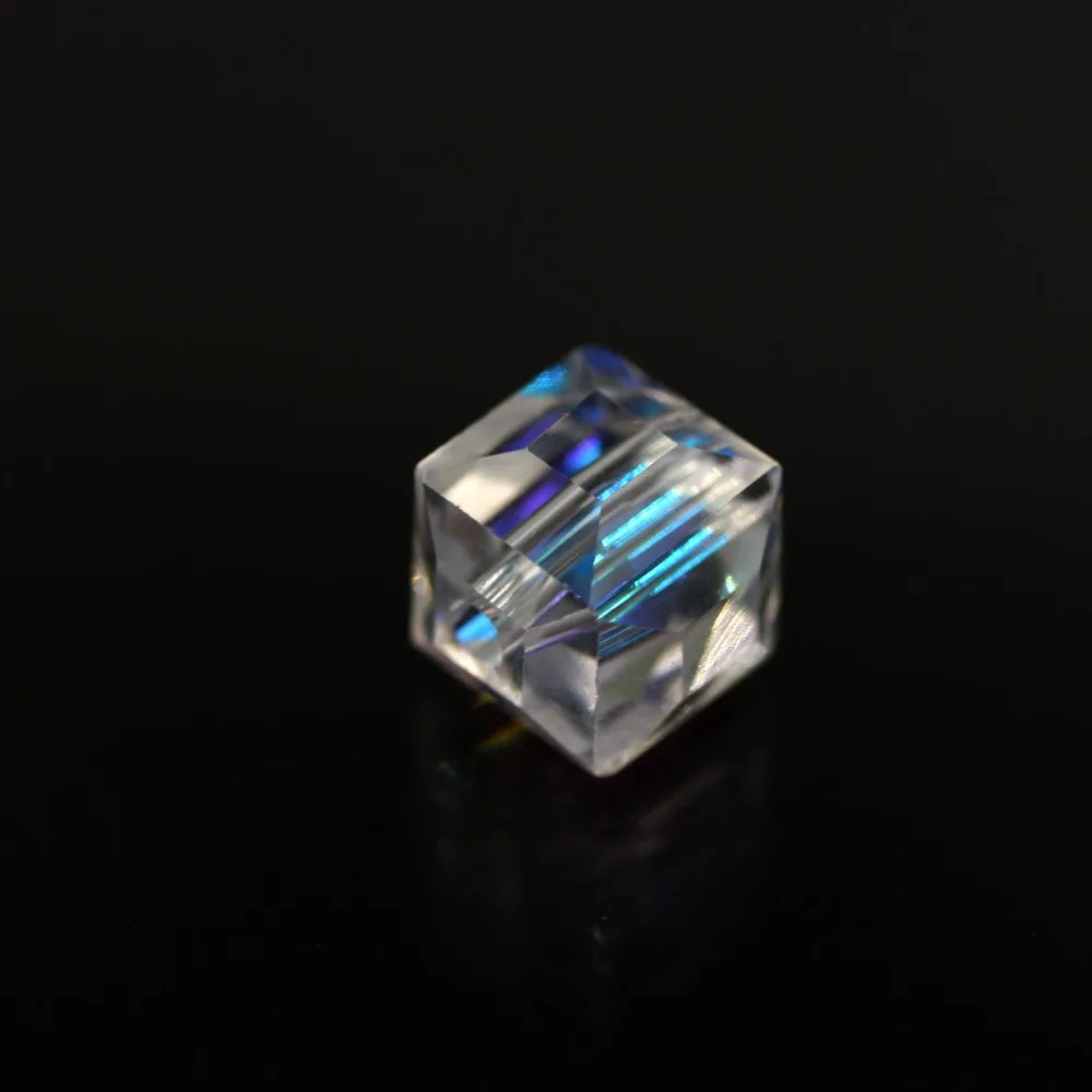 Wholesale Crystal Glass Clear AB Cube Beads 2/3/4/6/8/10mm Faceted Square Beads Crafts DIY Making Accessories Bracelet