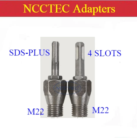 

adapter connector SDS-PLUS 4 slots square Hex shank to M22 for electric hammer impact drill machine and diamond drill bits