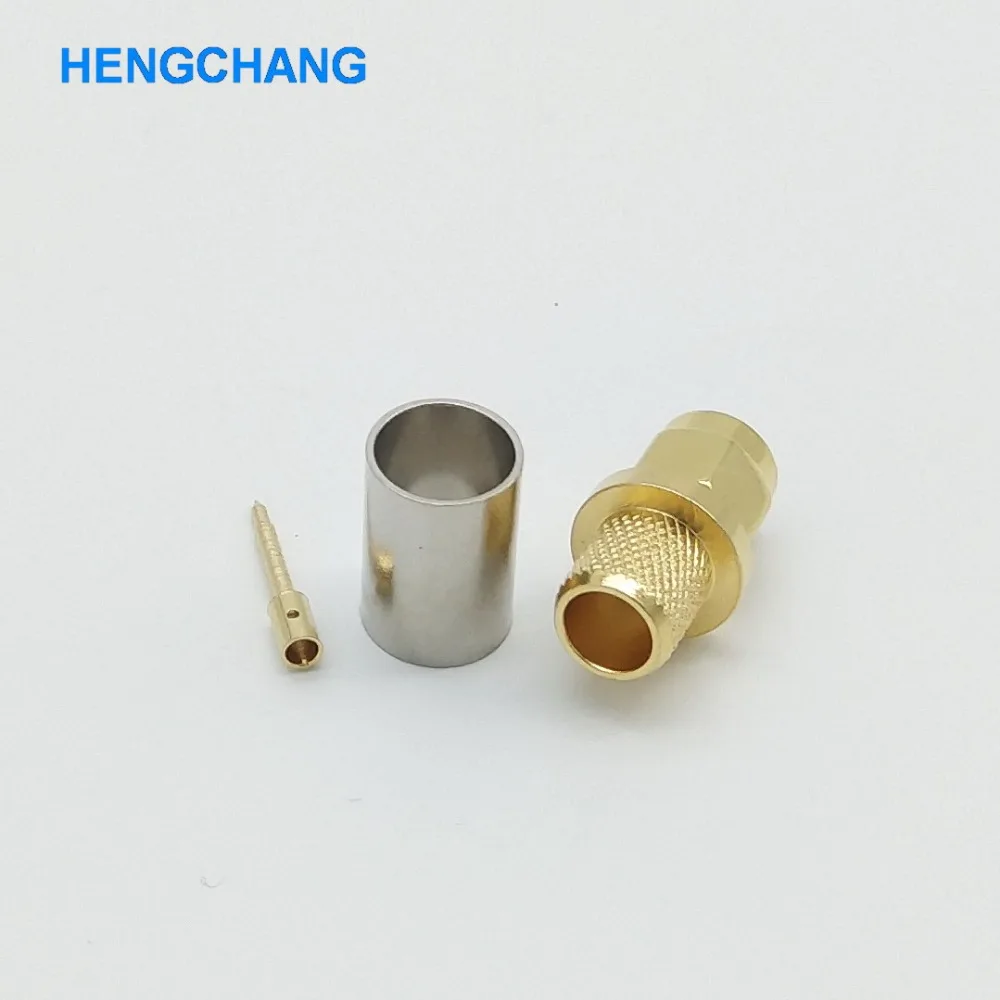 10pcs/lot SMA Male Connector 50-5 SMA Connector RF Coaxial Connector for 5D-FB SYWV50-5 LMR300 SYV50-5c Coaxial cable Connector