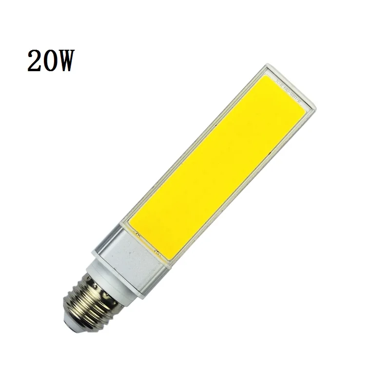 Bombillas LED de 10W, 15W, 20W, E27, G24, lámpara de maíz SMD COB, foco Blanco cálido, AC85-265V de 180 grados, enchufe Horizontal