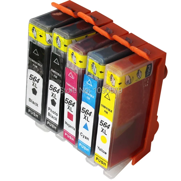 5 Color compatible Ink Cartridge for HP564 Deskjet 3070A 6510 B109a B109n B110a B209a 3520 4620 5520 5514 5510