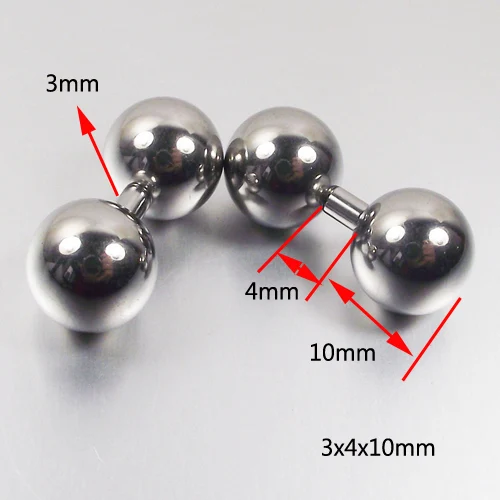 1 Piece 4mm Bar Stainless Steel Captive Bead Hoop Ring Straight Barbell Rings PA Ring Nose Rings Body Piercing Jewelry