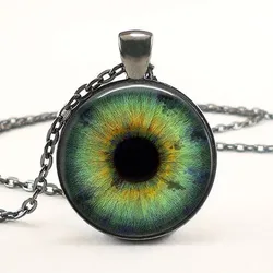 2017 New Real Maxi Necklaces Collares Collier Colorful Dragon Eye Pendant Necklace Charm Cats Jewelry For Gift Bestselling HZ1