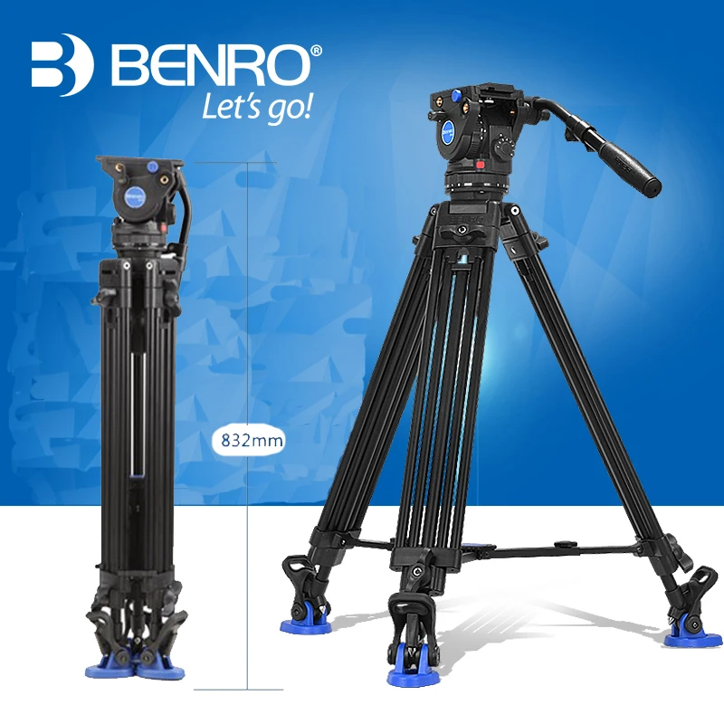 

Product Details Title: Benro BV6 Video Tripod Professional Auminium Camera Tripods BV6 Video Head QR13 Plate Carrying Bag DHL