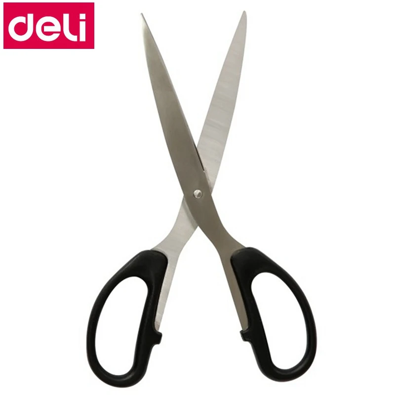 1PCS Deli 6034 6009 6010 Stainless scissors 3 size 2 colors red blue optional 160mm 178mm 210mm office school student scissors