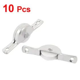 Uxcell 10pcs Furniture Wardrobe Cupboard Closet Sliding Door Roller Wheel Silver Tone Sliding Gate rollers/wheels/pulley