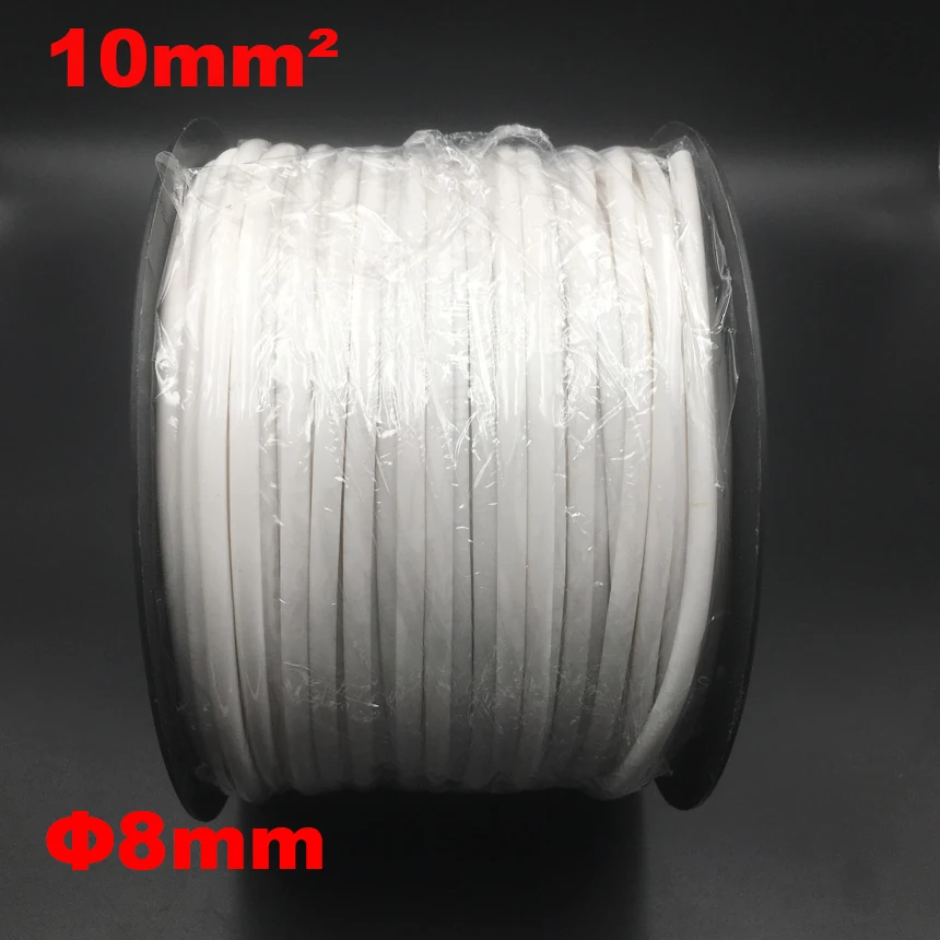 1roll 10mm2 PVC 8mm ID White Handwriting Ferrule Printing Machine Number Plum Tube Wire Sleeve Blank Cable Marker