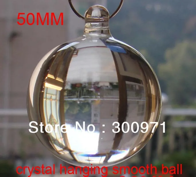 20pcs/Lot ,50mm Transparent Crystal Glass Smooth Hanging Ball X'mas & Wedding Pendant, Party Event Pendant