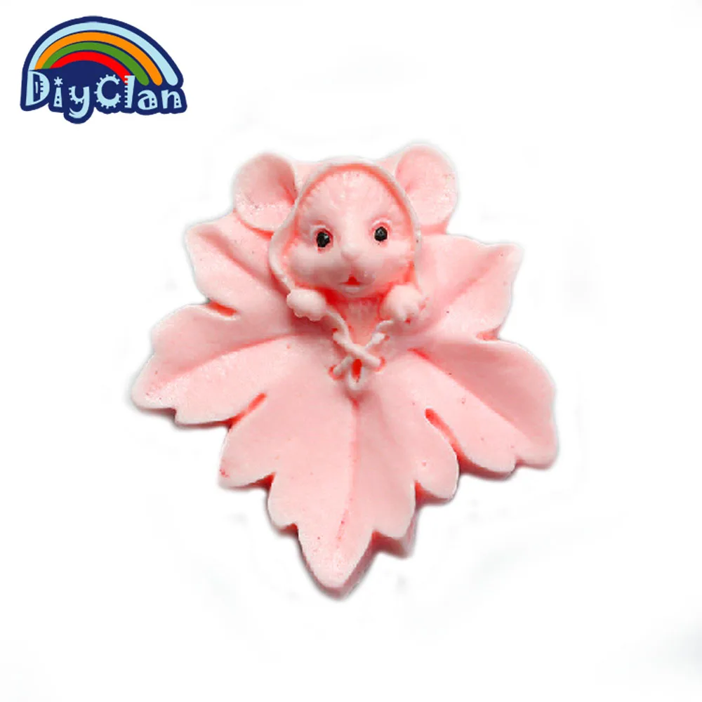 3D  Leaf Mouse MapleSilicone Soap Mold Polymer Clay Candle Molds Cake Decorating Moulds Kitcen Baking Supplies S0160LS