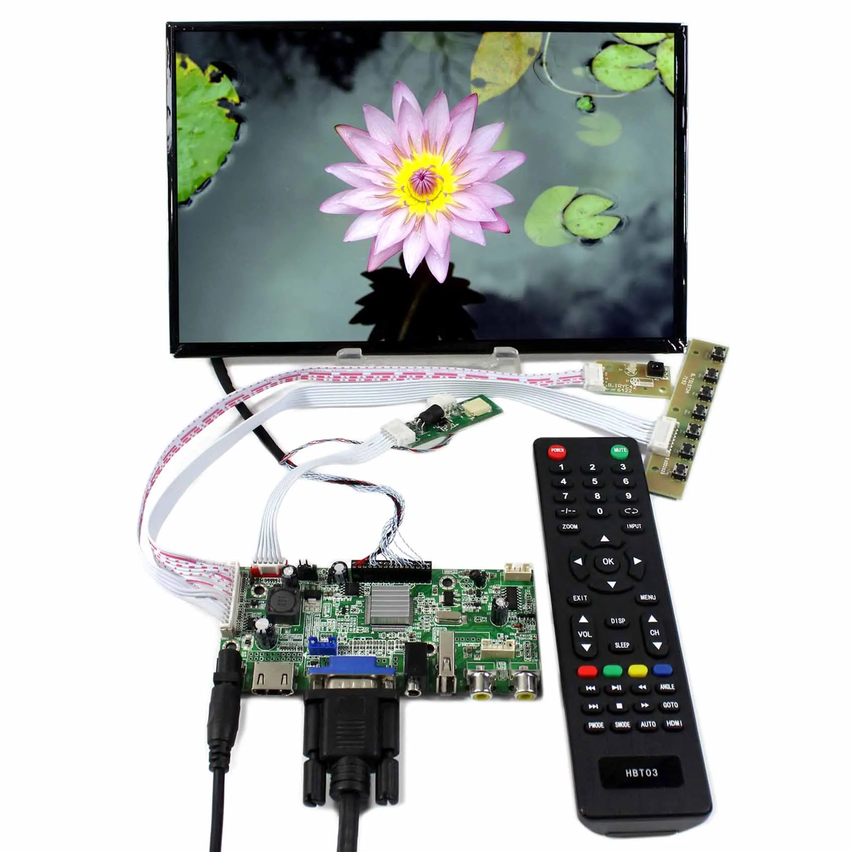 

H DMI+VGA+AV+Audio+USB LCD Controller Board With 10.1inch 1920x1200 B101UAN02.1 LCD Screen