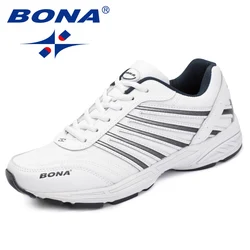 BONA-Baskets à lacets en cuir fendu pour hommes, chaussures plates, mocassins décontractés, style irritation, mode extérieure, nouveau