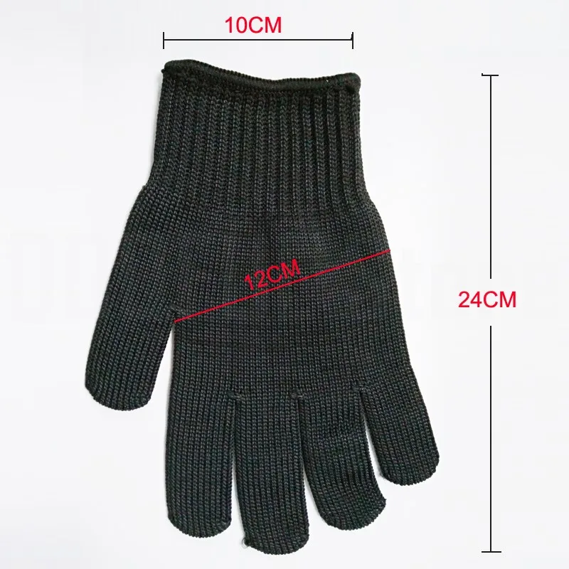 100 Pairs Safety Stab Proof Anti-cut Gloves Level 5 Protection Cut Resistant Work Gloves Safe Workplace Home Kitchen Steel Wire