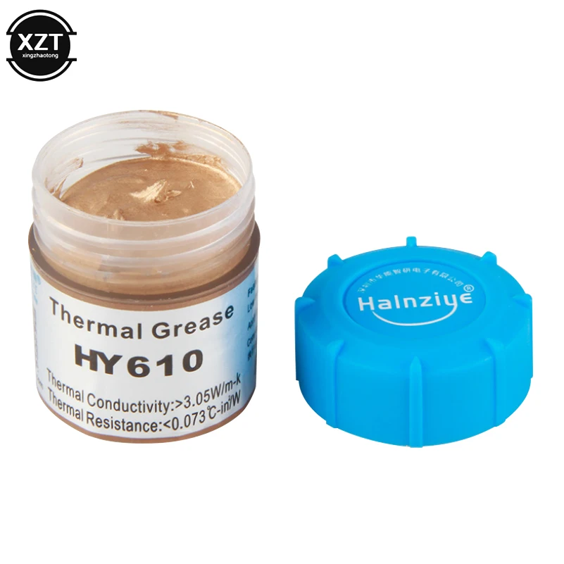 HY610 Thermal Conductive Grease Heatsink Compound 20g Golden Thermal Paste Silicone  High Performance for CPU Chipset Cooling