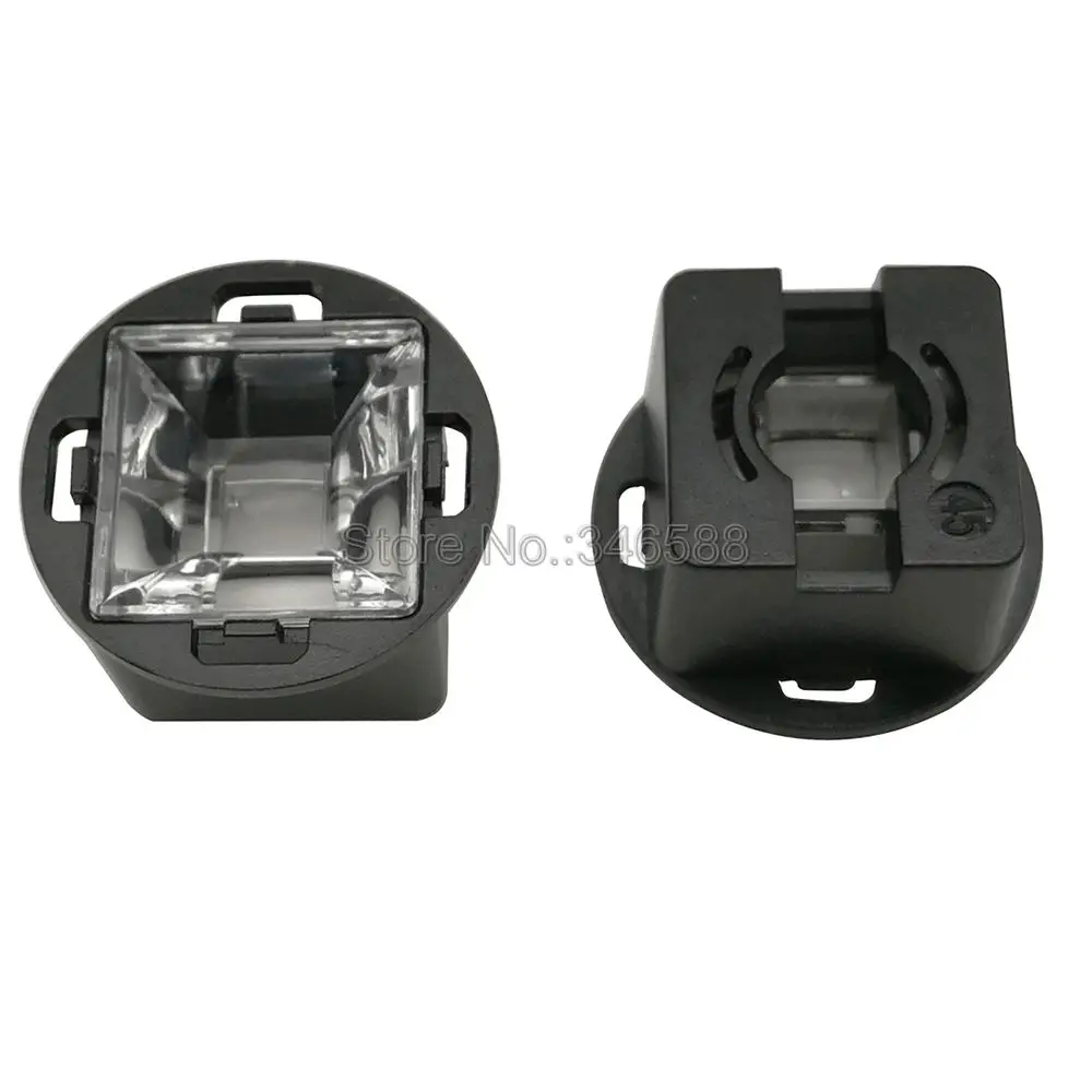 22mm Rhombus Infrared Monitoring IR LED Lens With Black Holder 30 45 60 90 120 Degree for 1W 3W 5W High Power 850nm 940nm LED