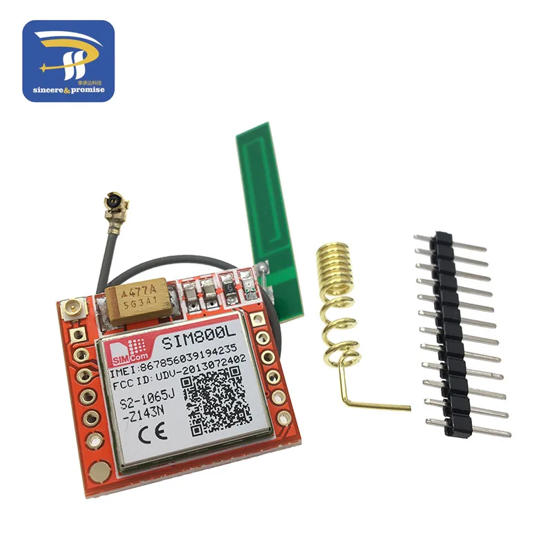 Kleinste SIM800L GPRS GSM Modul Kit MicroSIM Karte Core BOard Quad-band TTL Serielle Port Mit die Antenne DIY – Detail 3