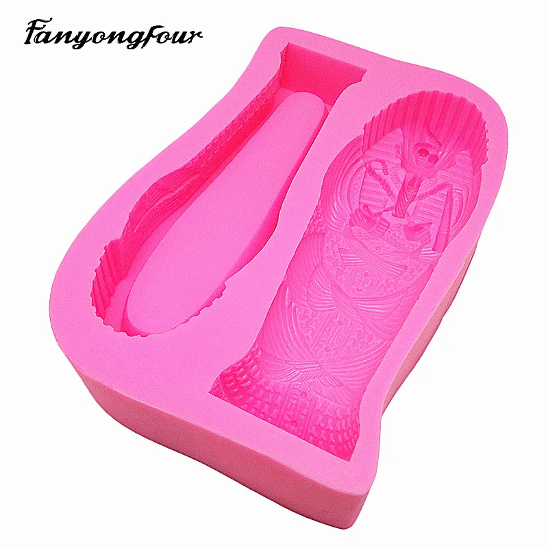 3D Ancient Egyptian Pharaohs Wish Prayer Silicone Mold Fondant Cake Mold Resin Gypsum Chocolate Candle  Mold Free Shipping