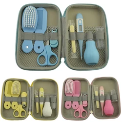 8Pcs/Set Baby Health Care Kit Portable Newborn Baby Grooming Kit Nail Clipper Scissors Hair Brush Comb bb child Safety Care Set