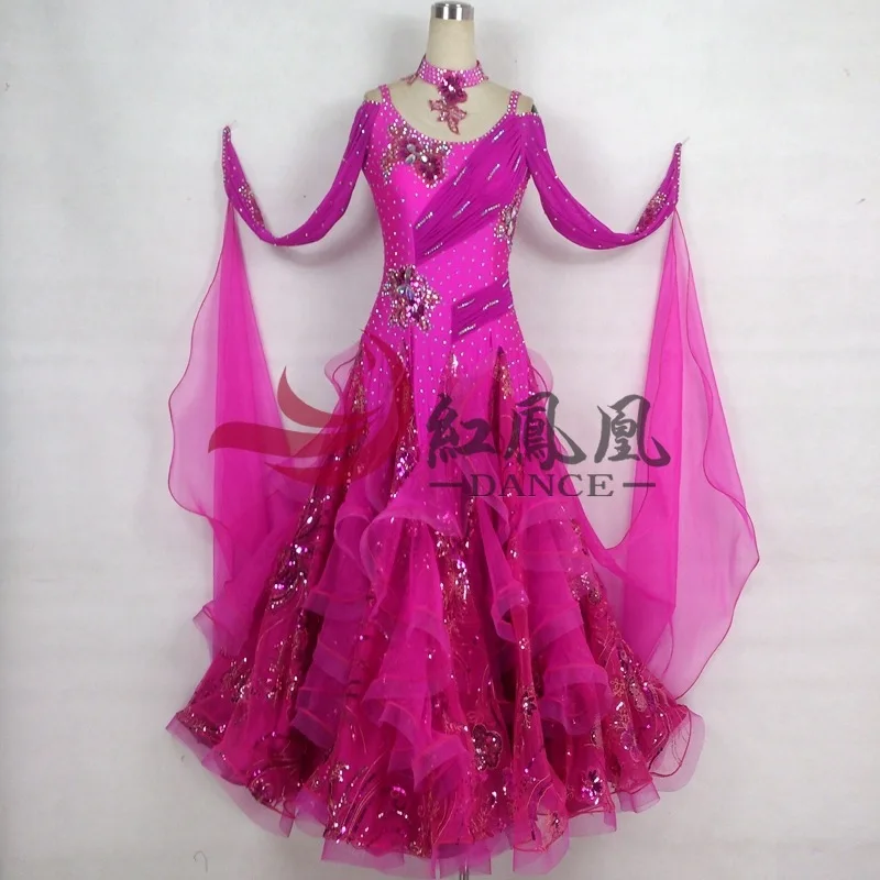 

High-end International Standard Ballroom Smooth Dance Competition Dress, /Ballroom Standard Tango Waltz Dance Dress