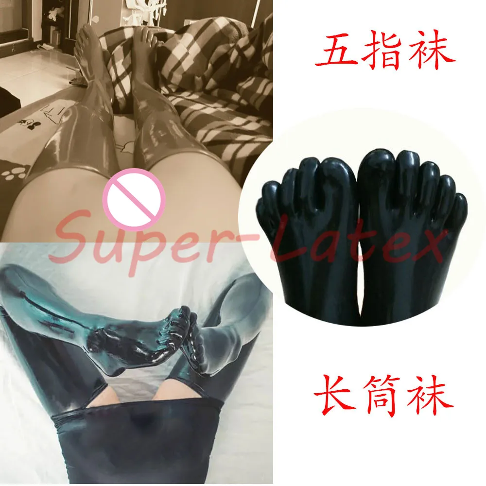 

MEN LATEX THIGH HIGH STOCKINGS WITH TOES CUSTOMZIED 0.4