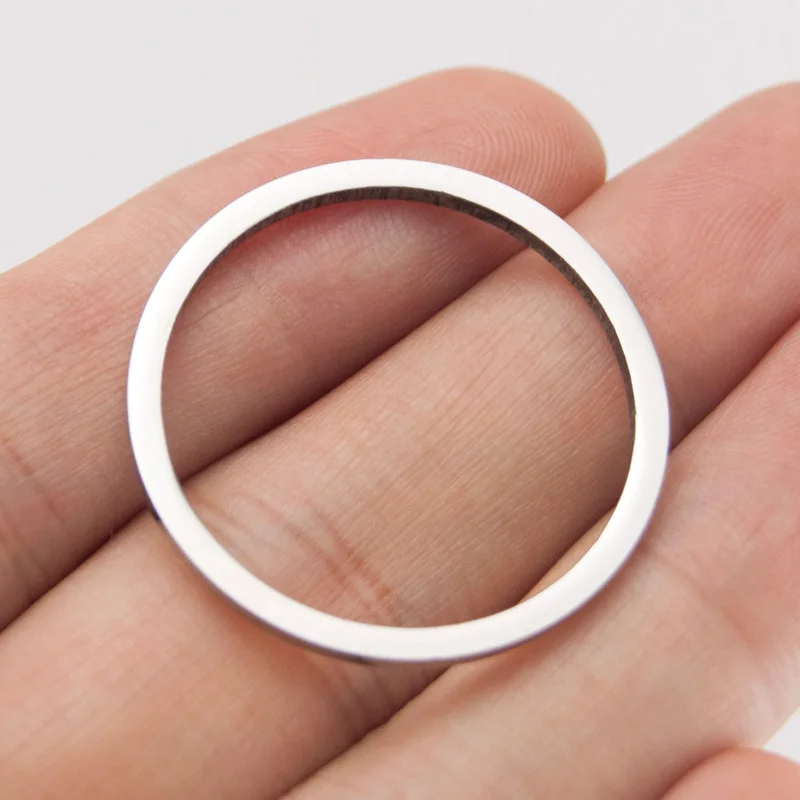 50pcs 1.18inch 30mm annulus round circle Tags Pendants diy for Necklace bracelet high polish stainless steel Pendants